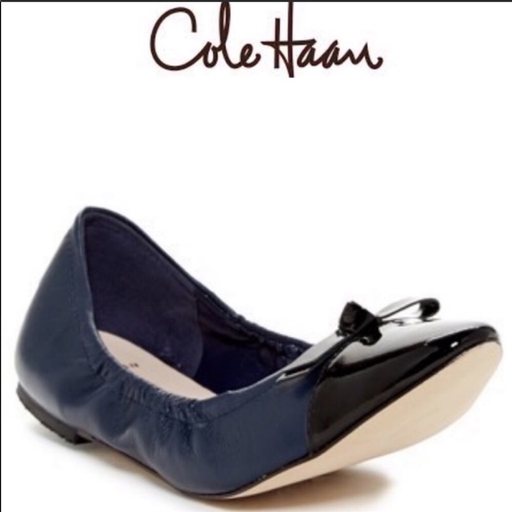 Cole Haan Rosalie cap toe bow flats size 8B